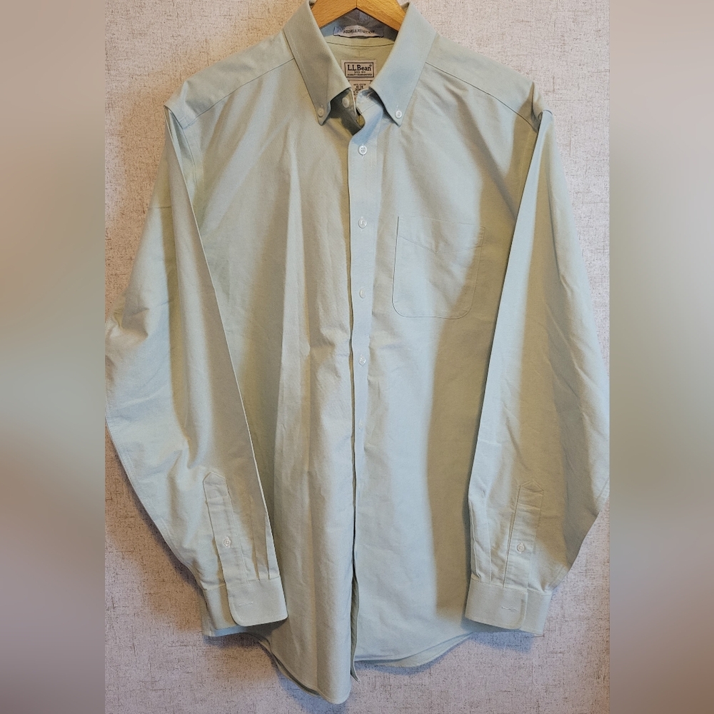 L.L. Bean Mint Green Cotton Shirt